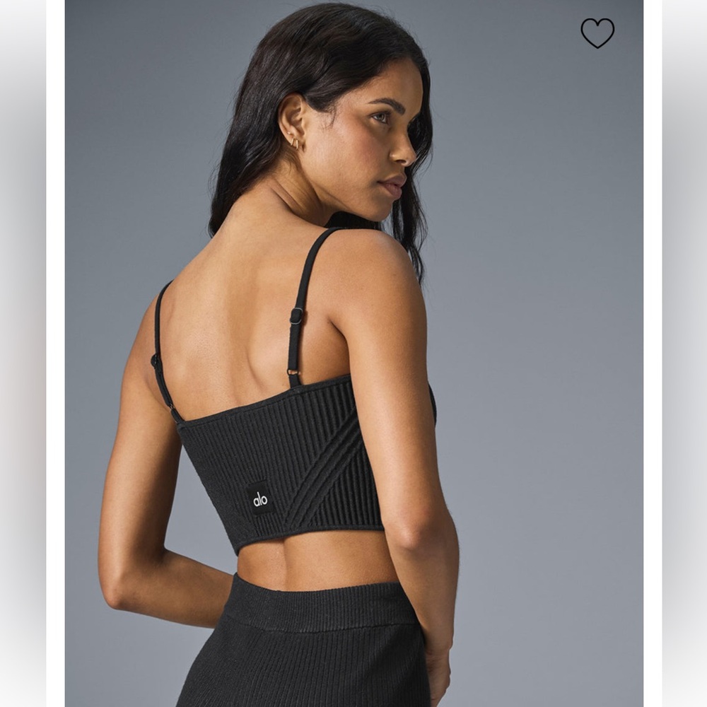 ALO Yoga Denim Knit Garter Tank -
Black/Anthracite-XS-NWT - Picture 2 of 7